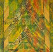 6-Nusantara Series Green Yellow, 1993 RM 9,900.00-SOLD | Batik | 68 x 67 cm