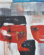 4-Pamah - Titian Lembah, 2001 RM 17,050.00-SOLD | Mixed media on canvas | 162.5 x 152.4 cm