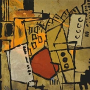 City Life, City Lookout Series - City Lights I, II & III, 2004 RM 3,850.00-SOLD | Mixed media on paper | 35 x 35 cm x 3 pieces