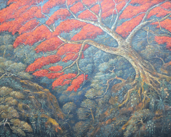 Lot-29-Haji-Widayat-Pohon-Flamboyan-1991-Oil-on-canvas-150-x-224cm