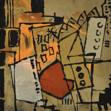 15-Frank Woo "City Life, City Lookout Series - City Lights II" (2004) Mixed Media on Paper 33 x 32 cm