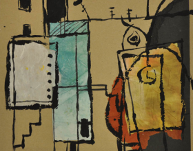 17-Frank Woo "City Life, City Lookout Series - Exploration I" (2004) Mixed Media on Paper 33x 33 cm