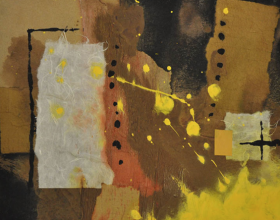 29-Frank Woo "City Life, City Lookout Series - Night Skies III" (2004) Mixed on Paper 34.7 x 36.4cm