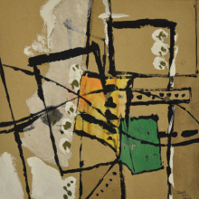 32-Frank Woo "City Life, City Lookout Series - Reflection IIII" (2004) Mixed Media on Paper 33 x 30cm