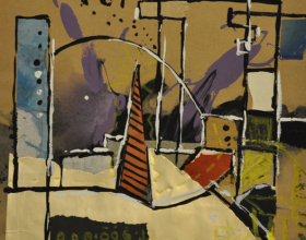 38-Frank Woo "City Life, City Lookout Series II" Mixed Media on Paper 24 x 37 cm
