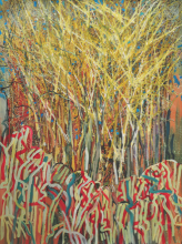 48-Raphael Scott Ahbeng "Hutan Tua" (2009) Acrylic on canvas 122 x 91 cm SOLD