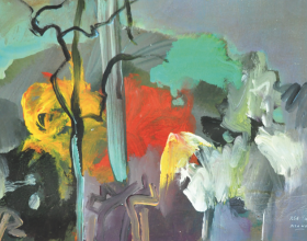 54-Raphael Scott Ahbeng "Pisa Woods" (2010) 30.5 x 45.5 cm Oil on Board