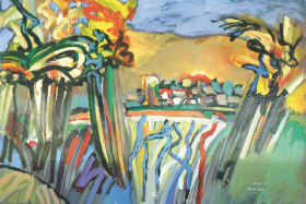 55-Raphael Scott Ahbeng "Sebiaw" (2010) 31 x 46 cm Oil on canvas