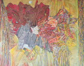 59-Raphael Scott Ahbeng "Woods" (2008) 180 x 243 cm, Acrylic on canvas