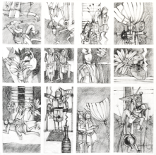 63-Zulkifli Yusoff, Tuan yang Berani 2, 1995, Charcoal on canvas, 91 x 91 cm