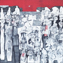 65-Zulkifli Yusoff, 1997, 152.5 x 152 Island People, 1997 Acrylic on canvas