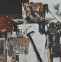 9-Awang Damit Ahmad, "Iraga Dayung Patah", (2006) 100 x 101 cm, Mixed media on canvas SOLD
