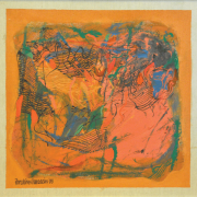 1-Coddle, 2003 RM 41,800.00-SOLD | Mixed media on canvas | 40 x 40 cm