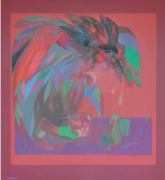 4-Fighting Cockerel, 1971 RM 418,000.00-SOLD | Acrylic on canvas | 137 x 127 cm