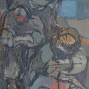 7-Untitled, 1960s RM 39,600.00-SOLD | Oil on board | 41 x 16.5 cm