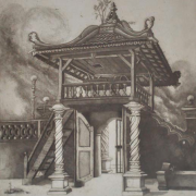 2-Pintu Gerbang Masjid Kg. Hulu - Melaka, 1993 RM 2,420.00-SOLD | Etching 12:35 | 38.5 x 29 cm