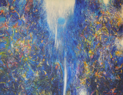 11-Waterdance …Blue Night Dreams, 1999 RM 60,500.00-SOLD | Acrylic on canvas | 140 x 180 cm