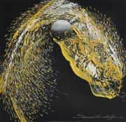 15-RM 7,150.00-SOLD Ismail Latiff "The magical night..Angledance-No.8" (2002) 39 x 39 cm Acrylic on Museum Board RM 7,500
