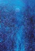 37-Moonriver…Blueworld, 2013 RM 15,680.00-SOLD | Acrylic on canvas | 78 x 55 cm