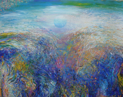 6-RM 34,100.00-SOLD Ismail Abdul Latiff "Moondance…The Land of Faraway" (1999) 81cm x 101cm Acrylic on Board