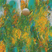 7-RM 5,500.00-SOLD Lot 7 Ismail Latiff, Danau Dingin No. 1, 2011, Acrylic on canvas 48 x 48 cm