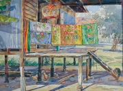 12-Jemuran, 2000 RM 6,600.00-SOLD | Watercolour on paper | 55 x 74.5 cm