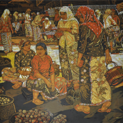 17-Market Scene, 2009 RM 30,800.00-SOLD | Batik | 100.5 x 112 cm