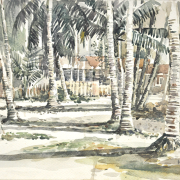 19-Ismail-Mat-Hussin-East-Coast-Village-1974-Watercolour-on-Paper-27cm-x-39.5cm-RM-9800
