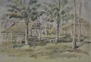 20-Wakaf, 1976 RM 3,080.00-SOLD | Watercolour on paper | 27.5 x 39.5 cm