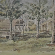 20-Wakaf, 1976 RM 3,080.00-SOLD | Watercolour on paper | 27.5 x 39.5 cm