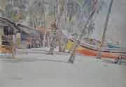 23-Pantai Sabak, 1976 RM 3,410.00-SOLD | Watercolour on paper | 29 x 42 cm