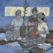 24-Rabat Musicians, 1979 RM 29,120.00-SOLD | Batik | 53 x 62 cm