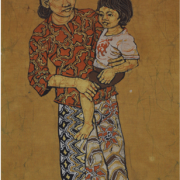 6-Mother and Child, 1985 RM 15,400.00-SOLD | Batik | 61 x 35 cm