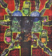 1-Belawing ! (4 Heads), 1994 RM 13,200.00-SOLD | Mixed media on canvas | 146.5 x 136 cm