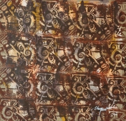 Kelvin Chap, Symbol of Mother Earth (Borneo Series), 2005, Mixed media on canvas, 131 x 131 cm, Name, title and dated on verso RM 8,960
