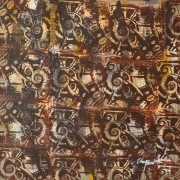 Kelvin Chap, Symbol of Mother Earth (Borneo Series), 2005, Mixed media on canvas, 131 x 131 cm, Name, title and dated on verso RM 8,960
