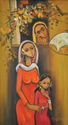 11-A Mother’s Love, 2012 RM 8,250.00-SOLD | Oil on canvas| 76.5 x 48 cm