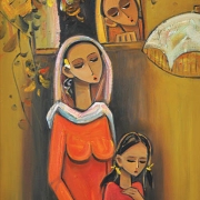 11-A Mother’s Love, 2012 RM 8,250.00-SOLD | Oil on canvas| 76.5 x 48 cm
