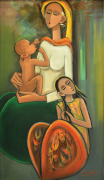 12-Happy Family, 2010 RM 6,160.00-SOLD |Oil on canvas | 146 x 78 cm