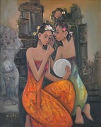 13-Balinese Girls, 2010 RM 10,640.00-SOLD |Oil on canvas | 95 x 76 cm