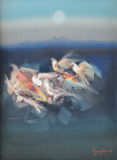 16-RM 6,160 Doves Nesting Oil on canvas 75 x 55 cm