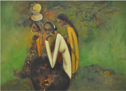 5-Women Resting, 1994 RM 11,000.00-SOLD | Oil on canvas | 55 x 75 cm