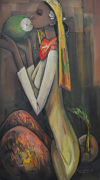 7-RM 7,150.00 Keng Seng Choo "Hot Sunday Afternoon" (2010) Oil on canvas 81 x 45 cm RM 5,000 - RM 8,000