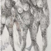 11-Nude Sketch, 2001 RM 7,700.00-SOLD | Ink on paper | 59 x 29 cm
