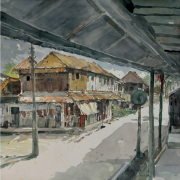 13-Kota Bharu Village, 2004 RM 11,000.00-SOLD | Watercolour on paper | 54 x 53 cm
