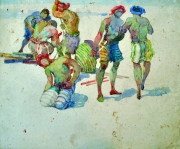 25-East Coast Fisherman, 1980s RM 6,600.00-SOLD | Watercolour on paper | 24.5 x 29.5 cm