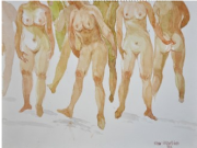 27-Nude Series, 1986 RM 6,050.00-SOLD | Watercolour on Paper | 26 x 35 cm