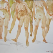 27-Nude Series, 1986 RM 6,050.00-SOLD | Watercolour on Paper | 26 x 35 cm