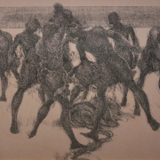 28-Nelayan Pantai Timur II, 1991 RM 13,200.00-SOLD | Ink on paper | 37 x 46 cm