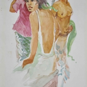 35-Bali Nude Series, 2007 RM 6,600.00-SOLD | Watercolour on paper | 30 x 21 cm